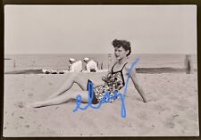 VTG 1940s Medium Format Negative Beach Redhead Swimsuit Amateur Pinup Sailors