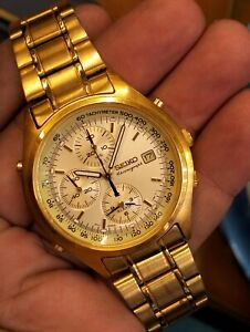 Seiko Gold Filled Case Wristwatches with Chronograph for sale | eBay