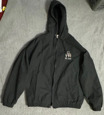 Chaqueta Bomber De Colección Walt Disney World Eeyore Negra Cremallera Completa Con Capucha Adulto M Foto 1 de 4