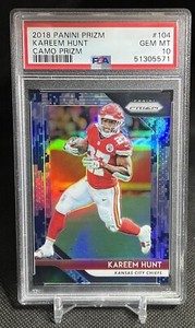 2018 Panini Prizm Kareem Hunt Camo Prizm PSA 10 GEM MINT /25 SSP #104 Pop 1!