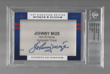 Johnny Mize HOF Beckett Authentic 2012 Leaf Cut Signature Autograph Auto 13/15 ⚾