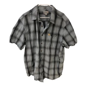 Camicia Carhartt nera e grigia casual con bottoni - Foto 1 di 3