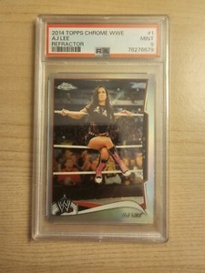 2014 Topps Chrome WWE AJ Lee Refractor #1 PSA 9 Pop 2 A.J. Mendez AEW