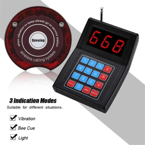 SU-668 Wireless Restaurant Waiter Coaster Paging System Calling Queuein Pager - Picture 1 of 20