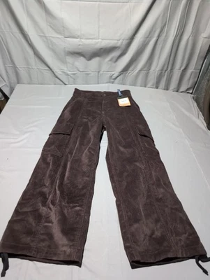 North Face Utility 线裤女式 8 棕色宽腿货物灯芯绒户外新品 — 第 1/4 张图片