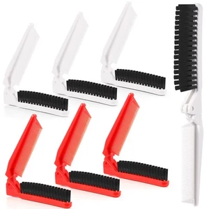 6 Pcs Folding Compact Hair Brush/Comb Travel Set Including Fine Tooth Comb an - Picture 1 of 7