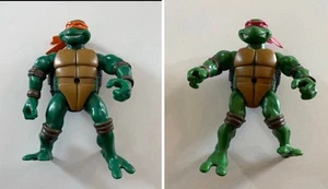 Teenage Mutant Ninja Turtles Raphael & Michelangelo Action Figures 2002 Mirage - Picture 1 of 9