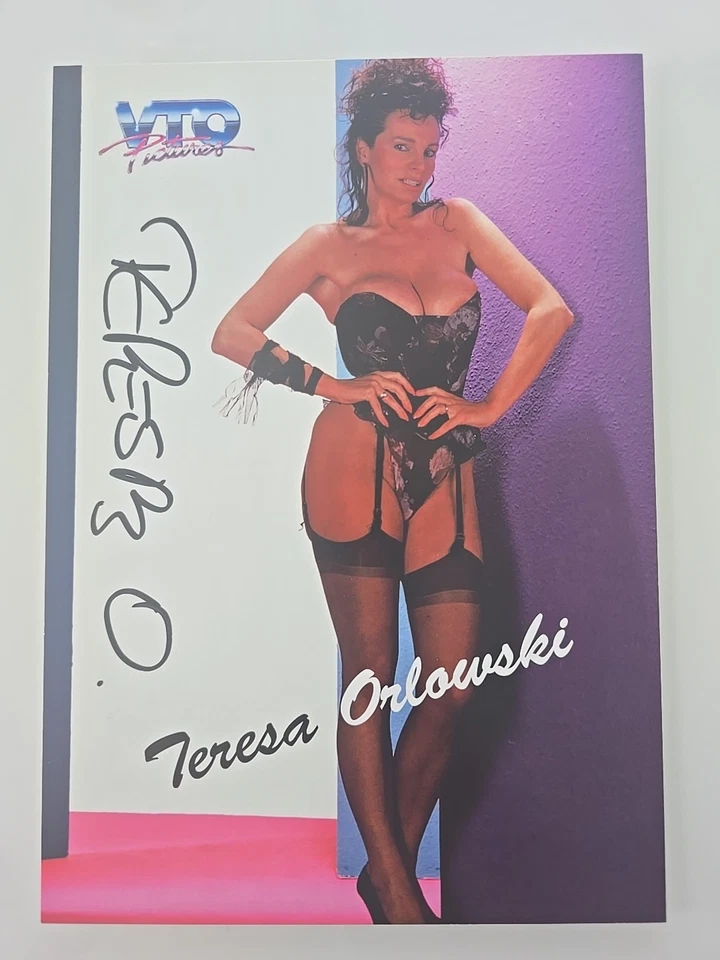 TERESA ORLOWSKI XL A5 FORMAT Autogrammkarte Autogramm SIGNIERT  Erotik Autograph - Bild 1 von 1