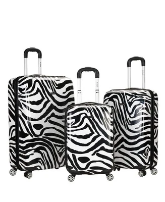 Safari Hardside Spinner Wheel Luggage, Zebra, 3-Piece Set (20/24/28) (F195-ZE... - Image 1 of 2