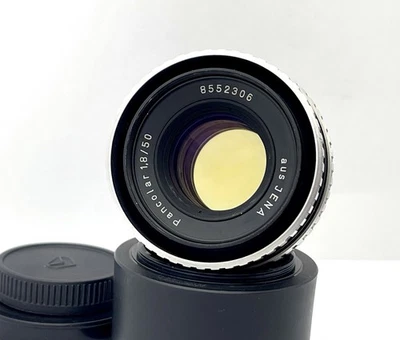 Rare Carl Zeiss Jena aus Pancolar f/1.8 50mm Thorium Lens 8 Blades M42 Mount Exc - Image 1 of 4