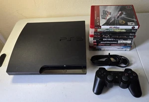 PS3 Slim Complete Bundle Lot 9 Games Working! - Picture 1 of 21
