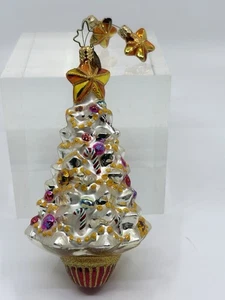 Christopher Radko Pink/ White Christmas Tree Star READ* - Picture 1 of 7