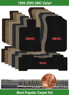 Juego de alfombrillas Ultimat personalizadas para GMC Safari 1985-2005 con logotipo (3 piezas) #RC2 Foto 1 de 4