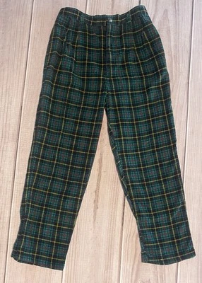 Pantalones de pana a cuadros vintage Gymboree Gymsport años 90 talla XXL verde amarillo rojo Foto 1 de 4