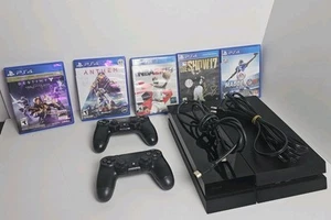 PlayStation 4 500GB Spielekonsole - Schwarz - 2 Controller 5 Spiele - Bild 1 von 15