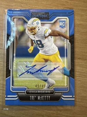 2021 Panini Playbook Gold Signatures /49 Tre’ McKitty #176 Rookie Auto RC - Image 1 of 2