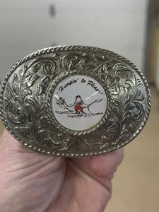 VINTAGE 1970s CAMPBELL’S 66 EXPRESS HUMPIN’ TO PLEASE ORNATE BELT BUCKLE OLD! - Picture 1 of 7