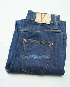 Nudie Lean Dean Altered Slim Tapered Jeans mens size W30 L32 L33 S Small STRETCH - Picture 1 of 13