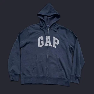 Sudadera con capucha y cremallera completa Y2K Gap Spell Out para hombre - Imagen 1 de 5