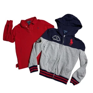 Polo Ralph Lauren Hoodie/Polo Shirt Lot Size 7 Long Sleeve - Picture 1 of 4