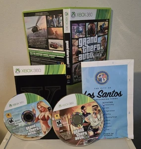 XBOX 360 Grand Theft Auto FIVE V 5 CIB mit Disc, Handbuch, Karte & Hülle EUC NEUWERTIG - Bild 1 von 6