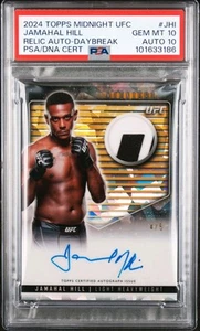 2024 Topps Midnight UFC Relic Jamahal Hill Daybreak 4/5 Gem Mint PSA 10 Auto 10 - Picture 1 of 6