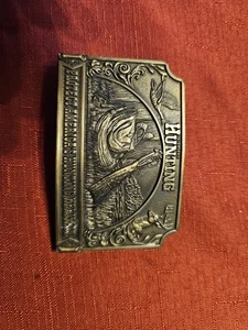 Vtg 1976 HUNTING Commemorative Belt Buckle - Peterson Publishing Los Angeles - Picture 1 of 5