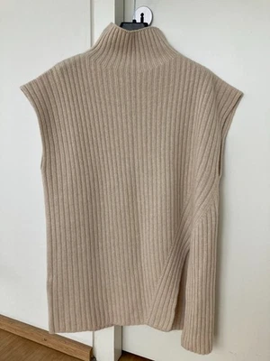 Massimo Dutti Pullunder Pullover ohne Ärmel Wolle Kaschmir Beige Gr. XS NEU - Bild 1 von 4