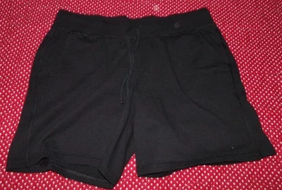 HANES ЖЕНЩИН РАЗМЕР L ЧЕРНЫЙ ТЯНУТЬ НА 100% ХЛОПОК ШОРТЫ ПО ВНУТРЕННЕМУ ШВУ 6» - Изображение 1 из 2