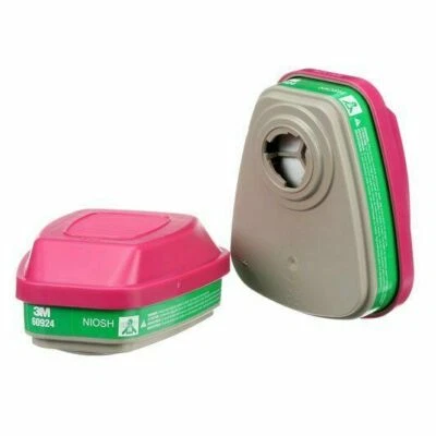 3M 60924 Ammonia Methlamine P100 Replacement Respirator Cartridge Filter 1 PR - Image 1 of 4