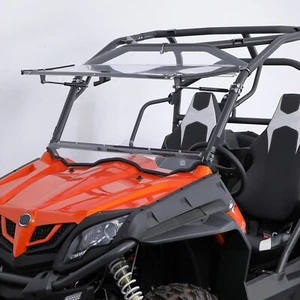 BID 2-IN-1 Flip Windshield Hard Coated for CFMOTO ZForce 500/800/1000 2014-2022 - Picture 1 of 11