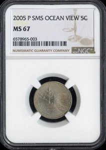 2005 P Jefferson Nickel 5C Oceanview NGC MS67 SMS Quality - Picture 1 of 2