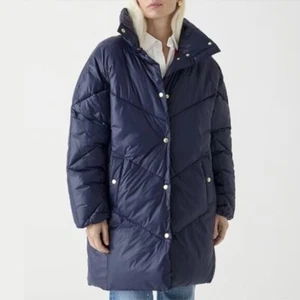 J.CREW Villa Puffer Coat with PrimaLoft Quilted Lightweight Dark Navy Size S - Picture 1 of 10
