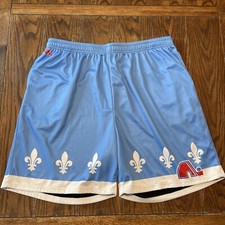 Quebec Nordiques Mesh Hockey Shorts NHL Blue Size XXXL 3XL Canada Team