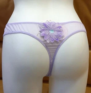 BRAGAS FLORALES CORREAS ELÁSTICAS TRANSPARENTES HECHAS EN EUROPA MALLA SEXY BORDADA L - Imagen 1 de 6