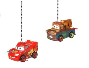 DISNEY-PIXAR CARS DIECAST CEILING FAN PULLS - LIGHTNING McQUEEN & MATER - Picture 1 of 8
