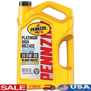 Aceite de motor totalmente sintético de alto kilometraje 5W30 protección del motor tapón de fugas 5qt EE. UU. - Imagen 1 de 7