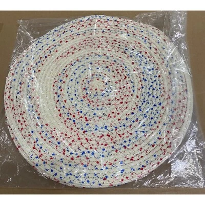 Benson Mills Americana Boucle Round Placemats Set of 4 Dia 15" NEW - Image 1 of 2