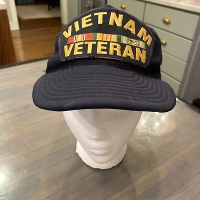 De Colección Vietnam Veterano SnapBack Sombrero Negro Hecho en EE. UU. Northstar Foto 1 de 4