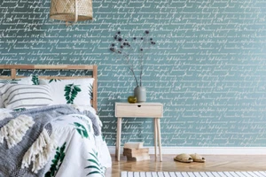 Letter Stencil Handwriting Script Allover Pattern Wall Furniture Reusable HW1 - Picture 1 of 21