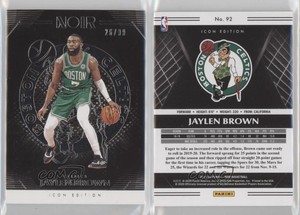 2019-20 Panini Noir Icon Edition /99 Jaylen Brown #92