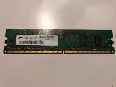 MEMORIA RAM MICRON 512 mb 1RX16 PC2 4200U / DDR2 533 CL4 (MT4HTF6464AY-53EE1) - Immagine 1 di 2