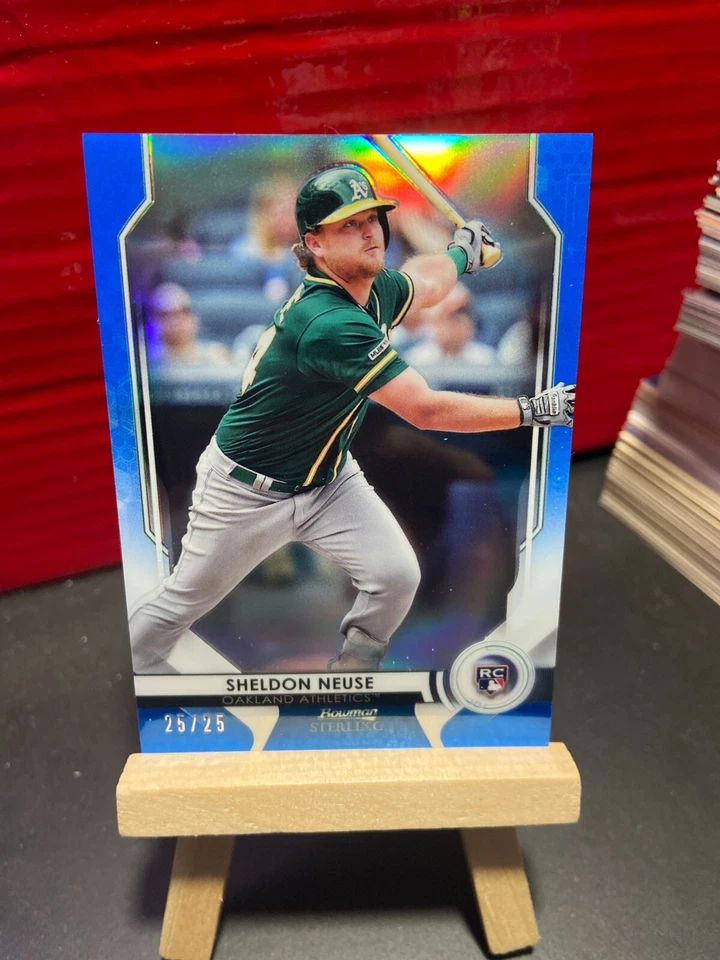 2020 Bowman Sterling Rookies Blue Refractors #BSR76 Sheldon Neuse /25 - Image 1 of 1