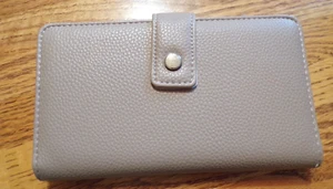 BILLETERA MUNDI Beige Cuero Vegano ~ NUEVA con Etiquetas - Imagen 1 de 5