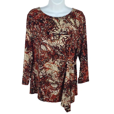 Blusa mujer Laura Ashley hebilla metalizada talla S cuello redondo manga larga multicolor Foto 1 de 4