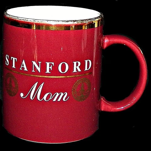 Stanford University Mom Palo Alto Tree Cardinal Red and 14K Gold Coffee Mug Cup Cover