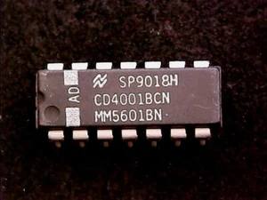 CD4001BCN - National Semiconductor Quad 2-input NOR gate 4001B (DIP-14) GENUINE - Bild 1 von 1