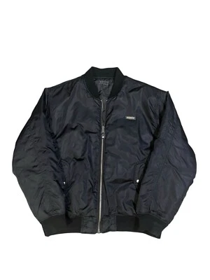 Chaqueta Bomber Negra Estilo Reversible Polo Sur Y2k Gruesa Acolchada Ropa de Calle Foto 1 de 4