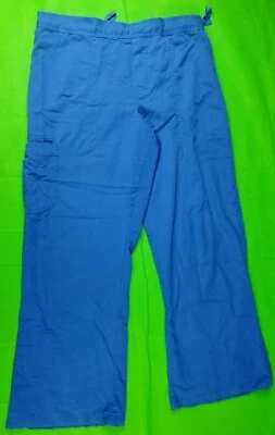 Urbane scrubs blue women's elastic waist drawstring scrub bottoms size M petite - Image 1 of 4