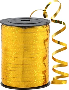 Gold Curling Ribbon 3/16" Wide 500 Yards Shiny Ribbon for Gift Wrapping Balloon - Picture 1 of 5
